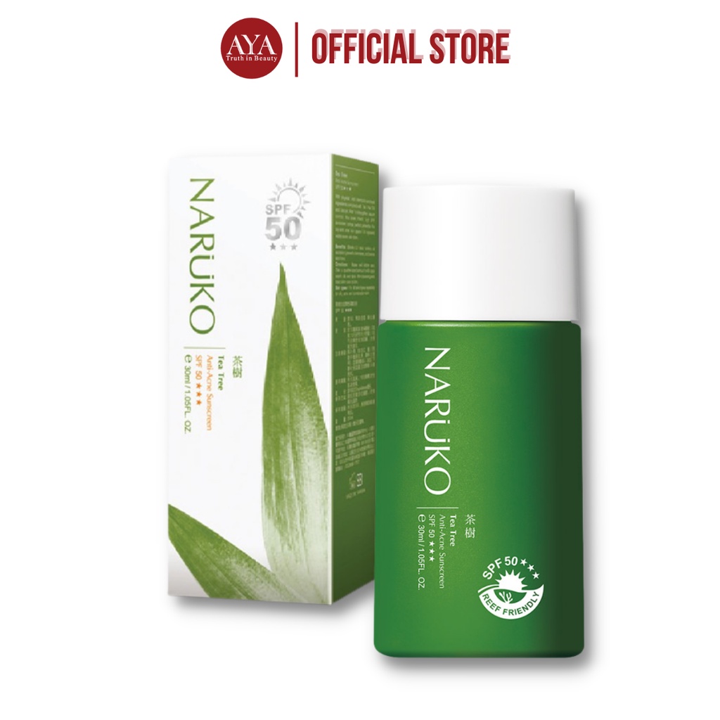 [ BẢN ĐÀI ] Kem Chống Nắng NARUKO Tràm Trà Tea Tree Anti-Acne Sunscreen SPF50/PA+++ 30 ml
