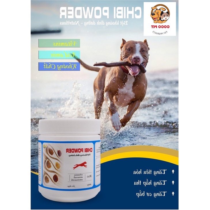 Bột Khoáng Dinh Dưỡng Chibi Powder 400g Dành Cho Chó Mèo Biếng Ăn, Chậm Lớn, Hỗ Trợ Hệ Tiêu Hóa, Tăng Cơ Vận Động