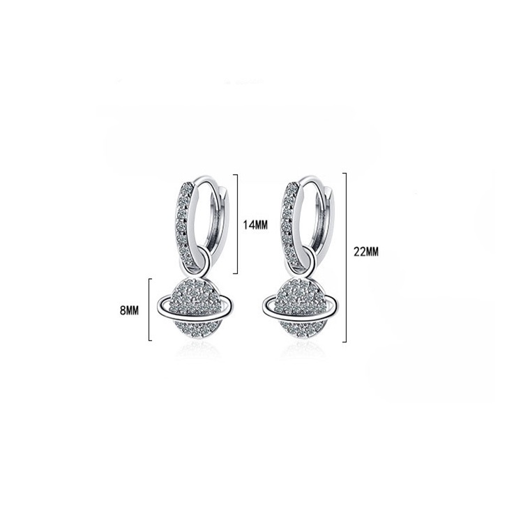 Bông tai nữ khuyên bấm xinh xắn S925 - HT312