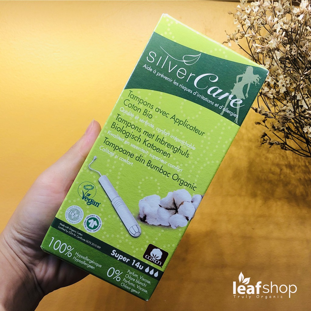 Tampon hữu cơ có cần đẩy Silvercare