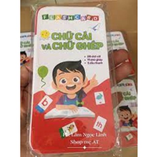 Bộ thẻ học flash card chữ cái và chữ ghép cho bé