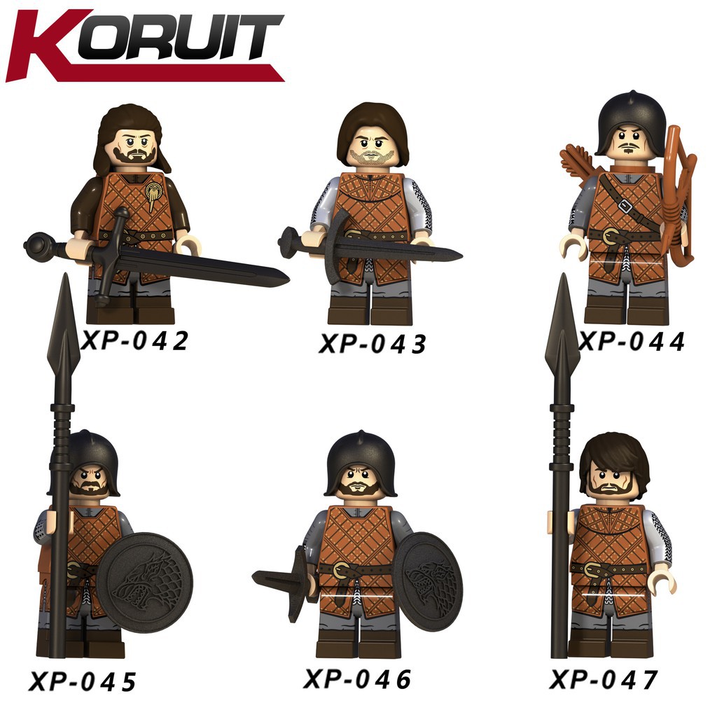 Xếp Hình Koruit Minifigures mô hình lắp ráp Chiến Binh nhà Stark Game of Throne