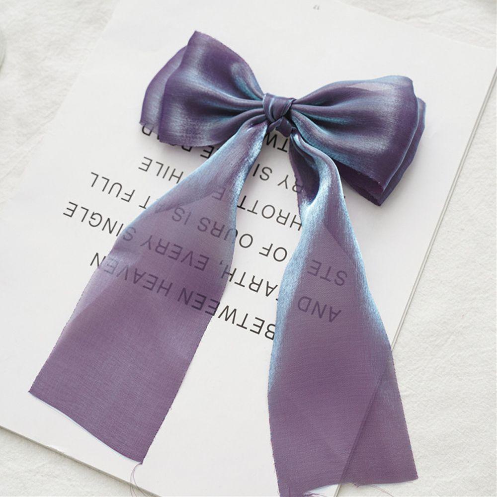 Dây Cột Tóc Ruy Băng Satin Thắt Nơ Lấp Lánh Thời Trang