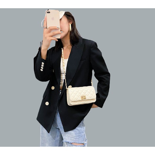 Túi Xách Nữ Đeo Chéo Thời Trang Quảng Châu Da Cao Cấp Hoạ Tiết Karo Cực Đẹp TX03 - HAMAN