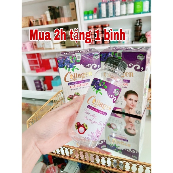 Collagen Măng Cụt Đậu Biếc ( Zenpali - Hộp 30 gói )