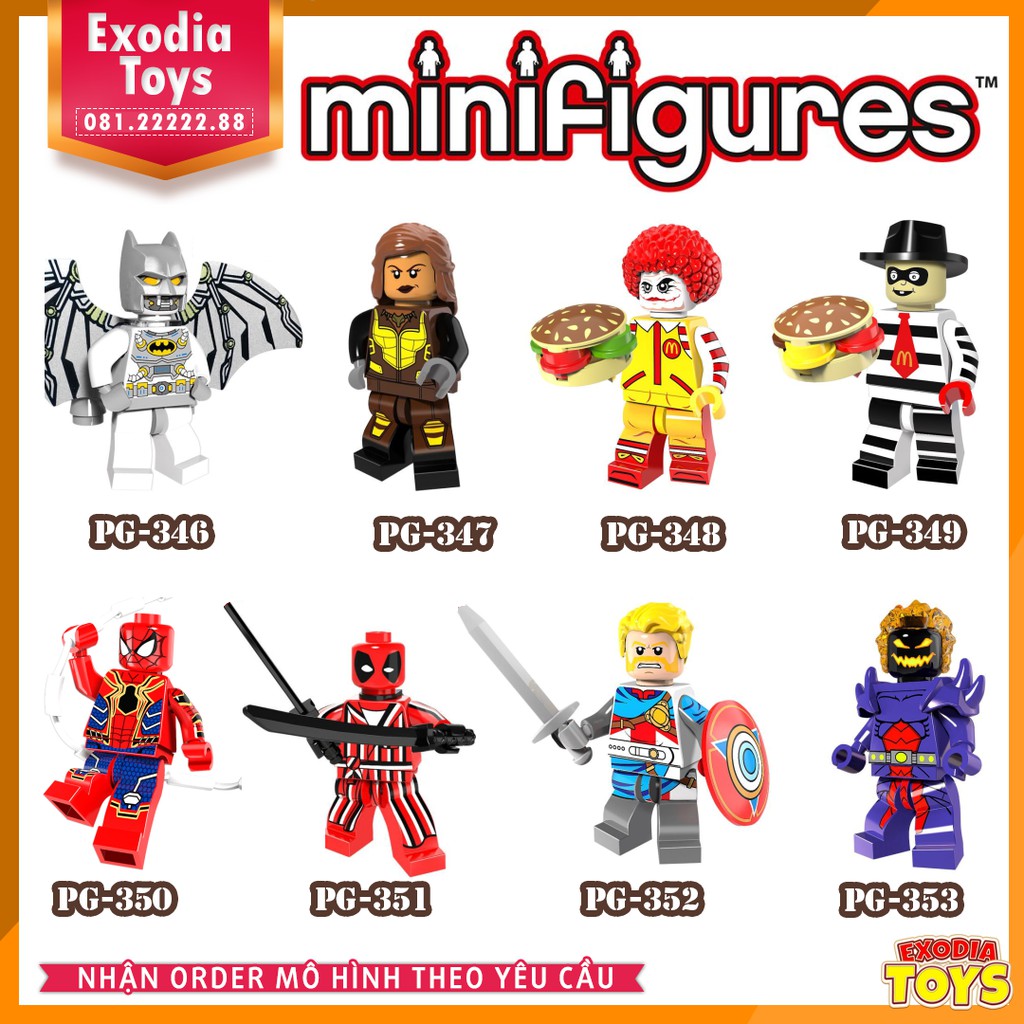 Xếp hình Minifigure Siêu anh hùng vũ trụ Marvel và DC Comics - Đồ Chơi Lắp Ghép Sáng Tạo - POGO PG8084