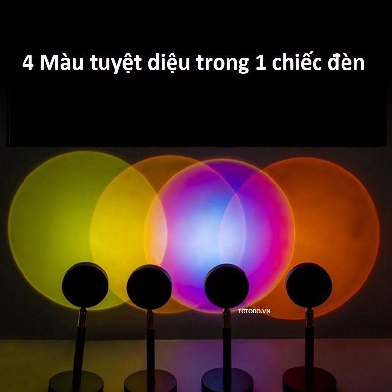 Đèn chiếu Hoàng Hôn Bình Minh Cầu Vồng 4 màu trong 1