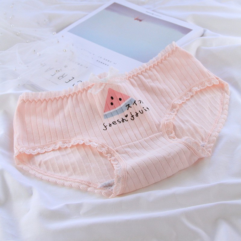 Quần Lót Nữ Cotton gân tăm hình dưa hấu mỏng mát tôn dáng dễ thương DAN STORE mẫu 692
