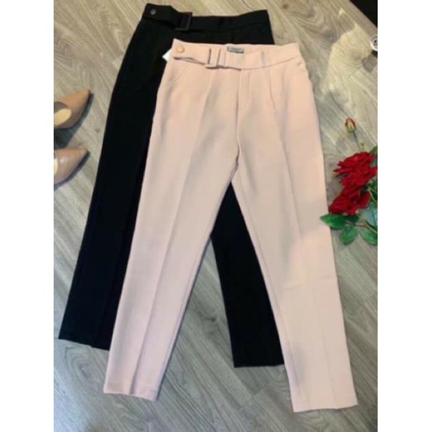 Quần baggy công sở nữ kèm đai bọc siêu Hot