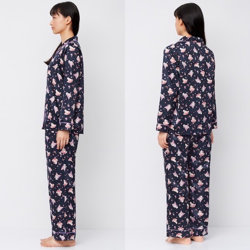 Bộ quần áo dài pyjama nữ in hoạt hình Melody ngộ nghĩnh, dễ thương của GU - Nhật Bản