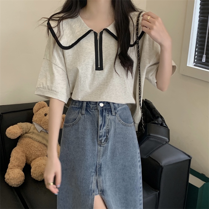 Áo Thun polo Ngắn Tay Thời Trang Mùa Hè Hàn Quốc 53342