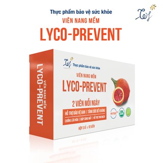 Viên Tinh Chất Gấc Lyco-Prevent Thực Phẩm Bổ Mắt, Đẹp Da, Chống Lão Hoá, Bảo Vệ Ga̫n̫ Hộp 30 Viên [Thuộc tập đoàn TH]