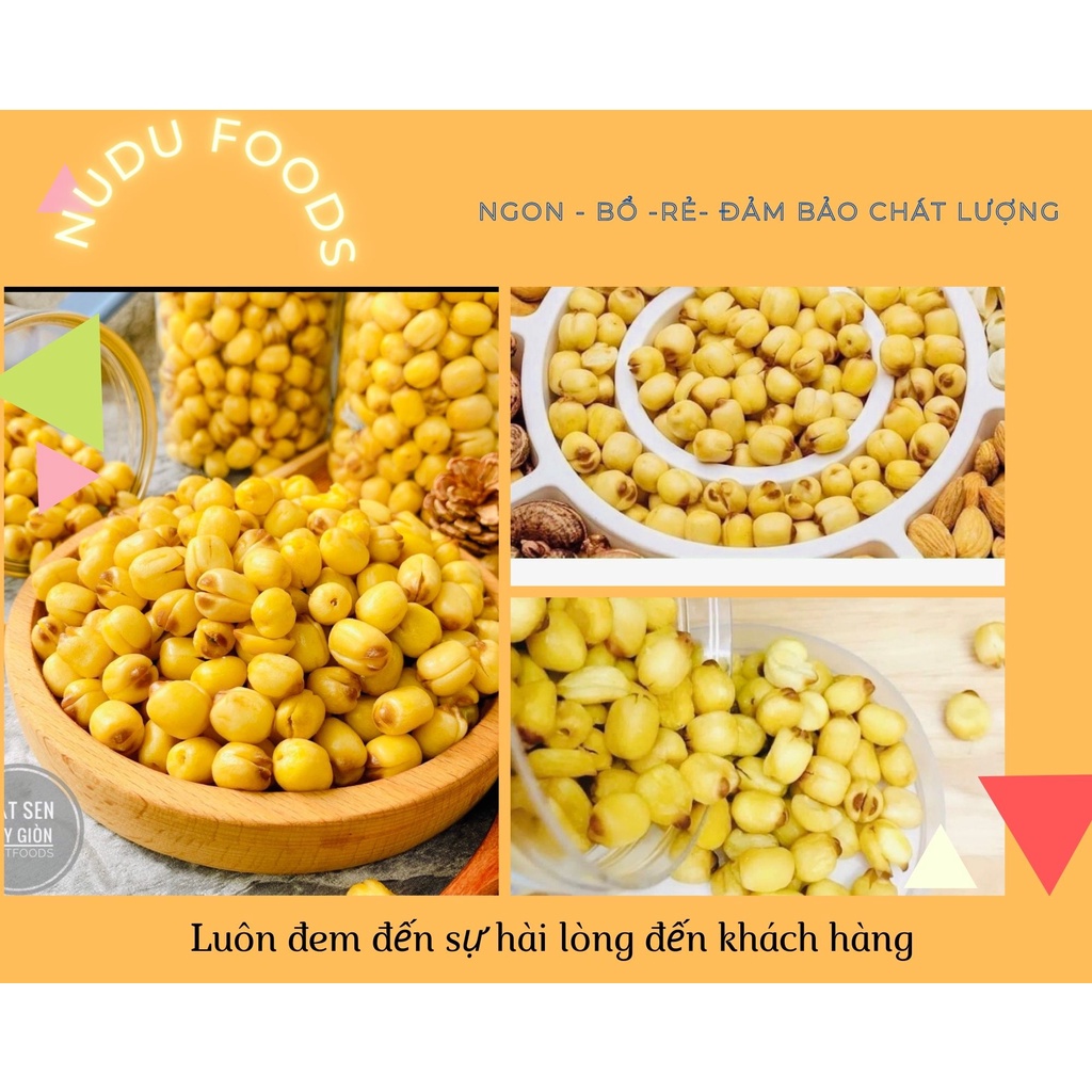400 gram HẠT SEN SẤY GIÒN loại đặc biệt - thơm ngon nhà Nudufoods