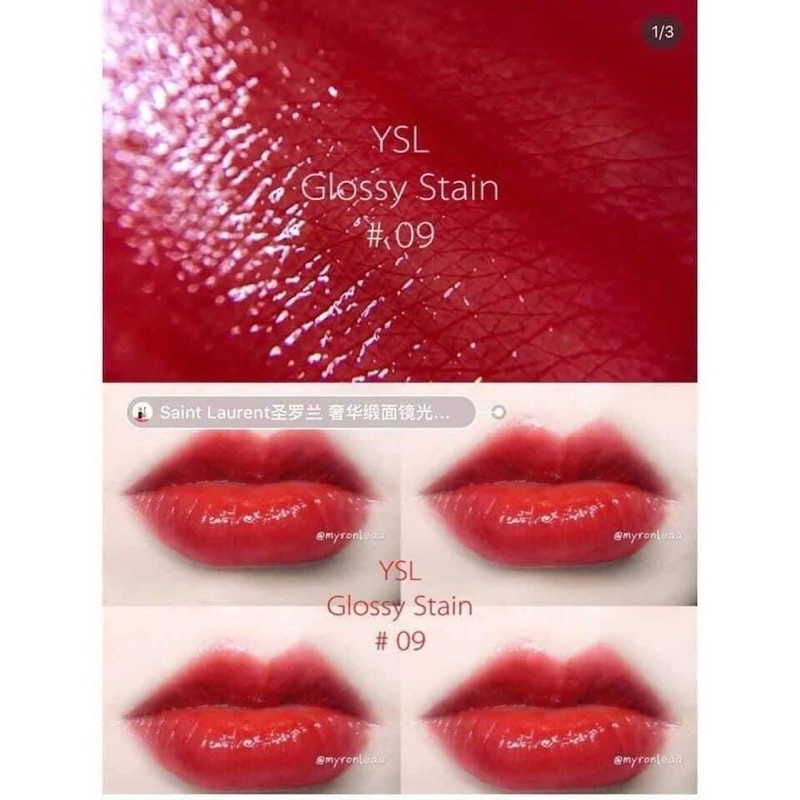 [Date 05/2022]SON YSL GLOSSY STAIN MÀU 09 ROUGE LAQUE