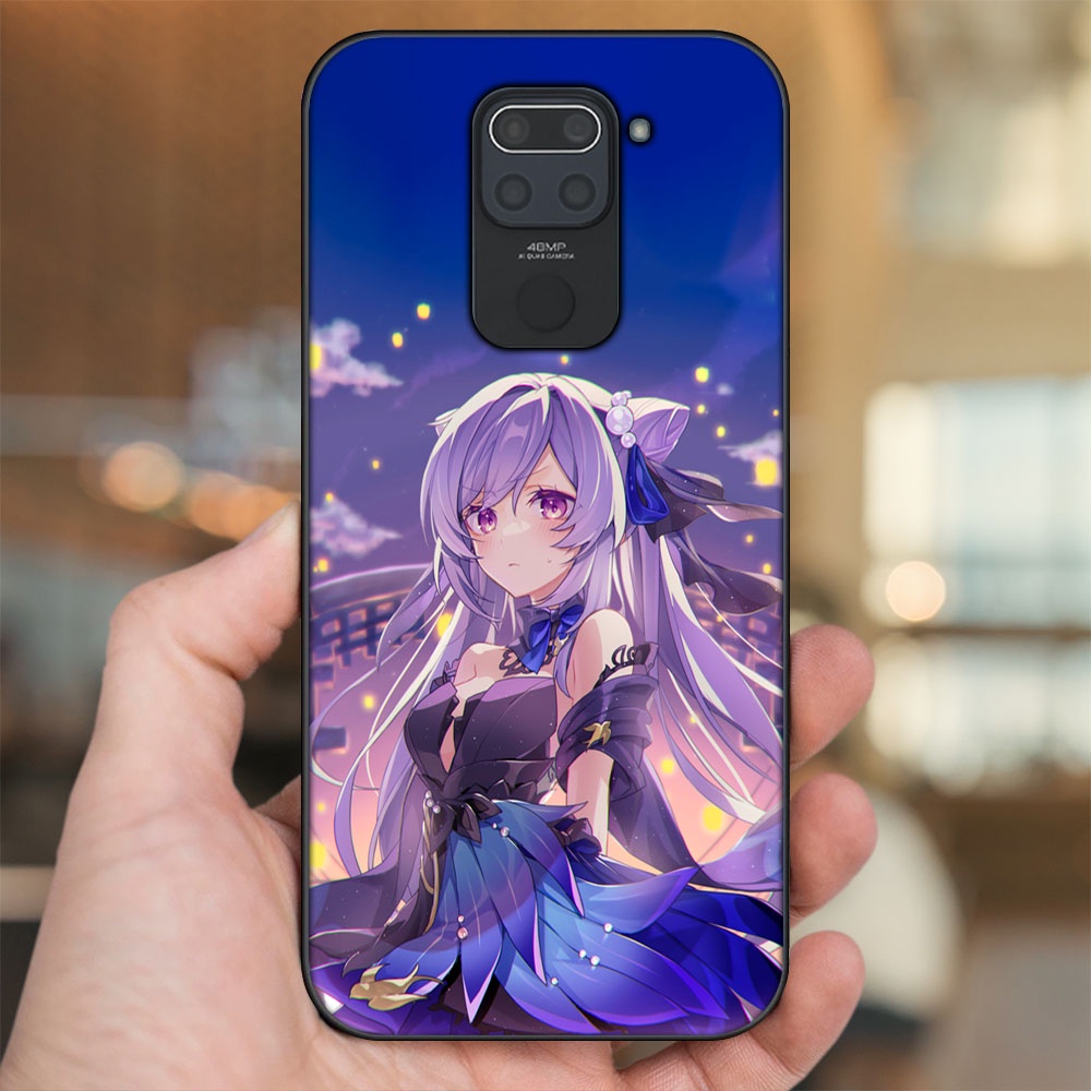 Ốp lưng Xiaomi Redmi Note 9 viền đen in hình Keqing Genshin Impact