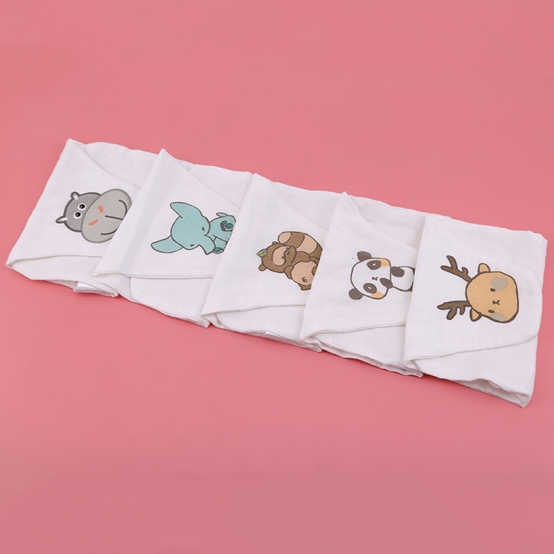 Set 2 Khăn Cotton Hai Dây Thấm Hút Mồ Hôi Tiện Dụng Cho Bé