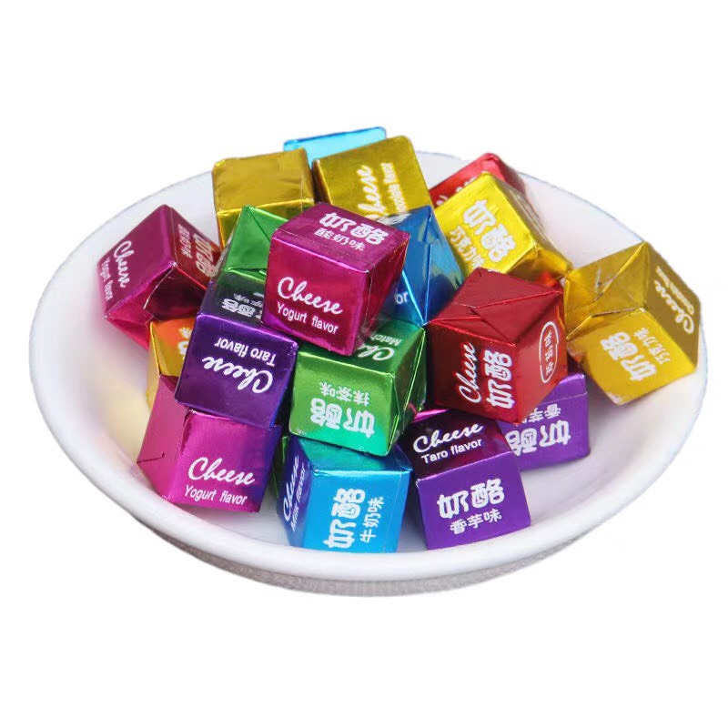 Kẹo phô mai Cheese Cube pack 100 viên 5 hương vị - gói 350g