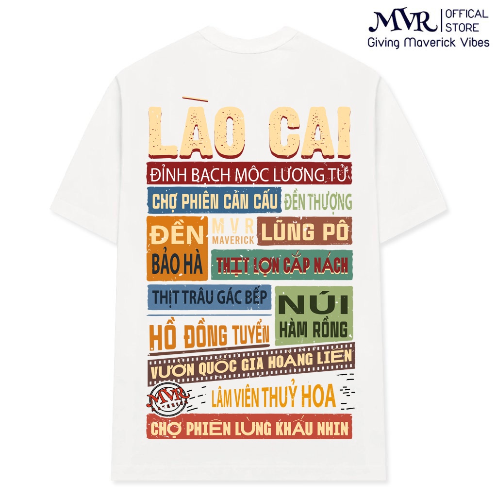 Áo thun Lào Cai - Unisex form rộng ao cặp nhóm người Lao Cai phông cotton fact under localbrand MVR BB4127