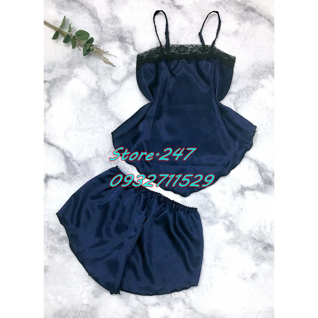 [Freesize dưới 55Kg] Đồ ngủ vạt yếm siêu gợi cảm, chất vải phi lụa mềm mịn ít nhăn mặc bao mát bao xinh sexy | BigBuy360 - bigbuy360.vn