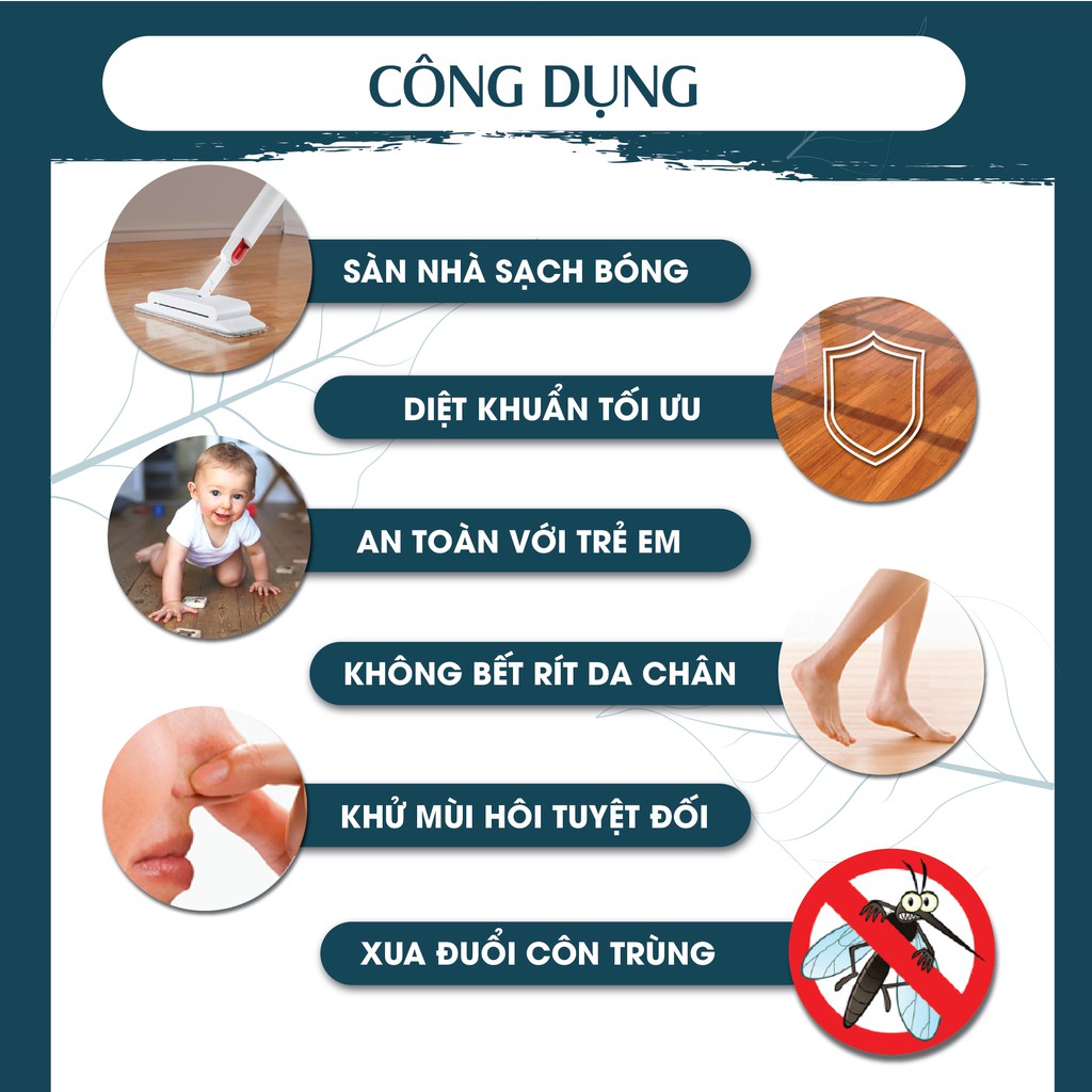 Nước lau sàn tinh dầu Sả bưởi thảo mộc PK 1000ml - thành phần hữu cơ, an toàn cho bé