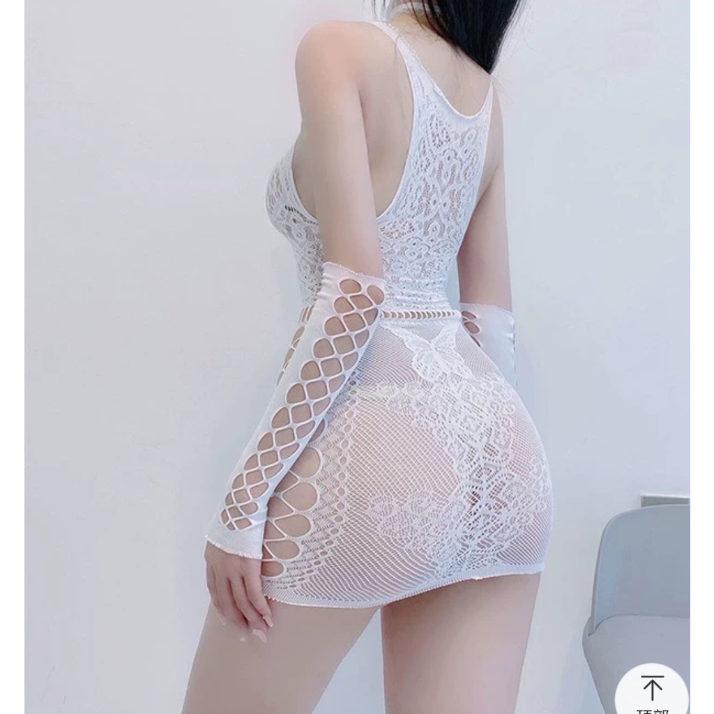 Váy Body Lưới Sexy Kèm Găng Tay Quyến Rũ • Váy Ngủ Ôm Cơ Thể Gợi Cảm