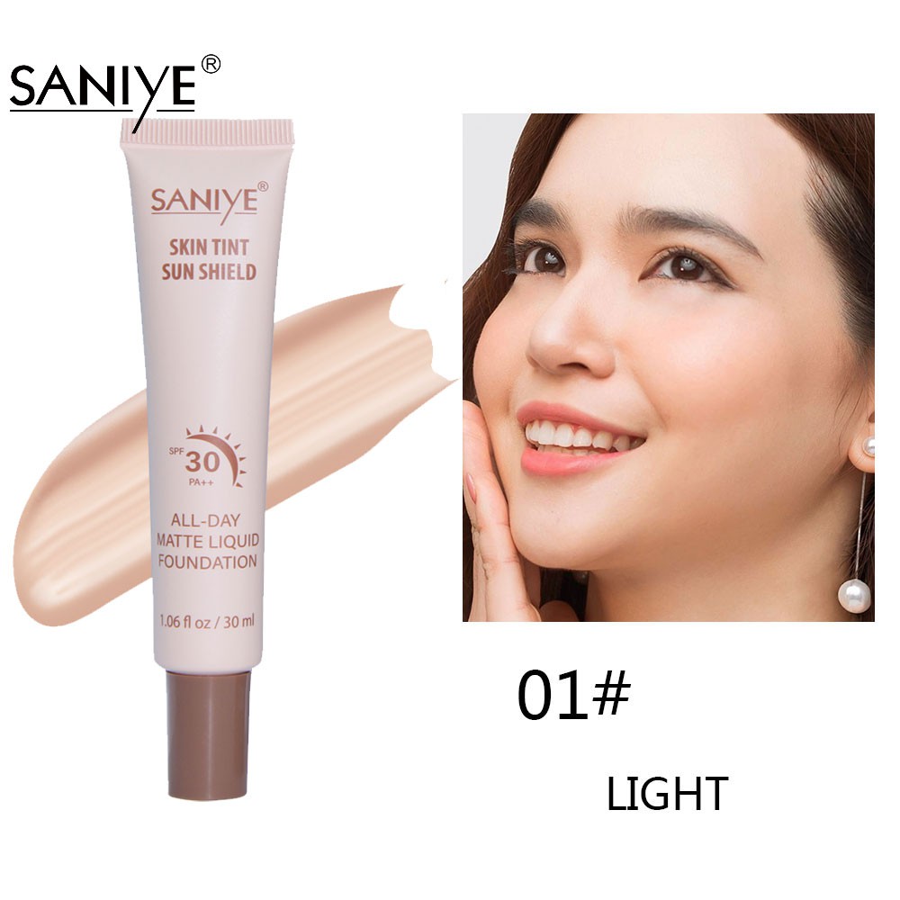 Kem nền SANIYE R6005 Che Phủ Toàn Diện 4 Màu Mờ Dễ Trang Điểm 30ml