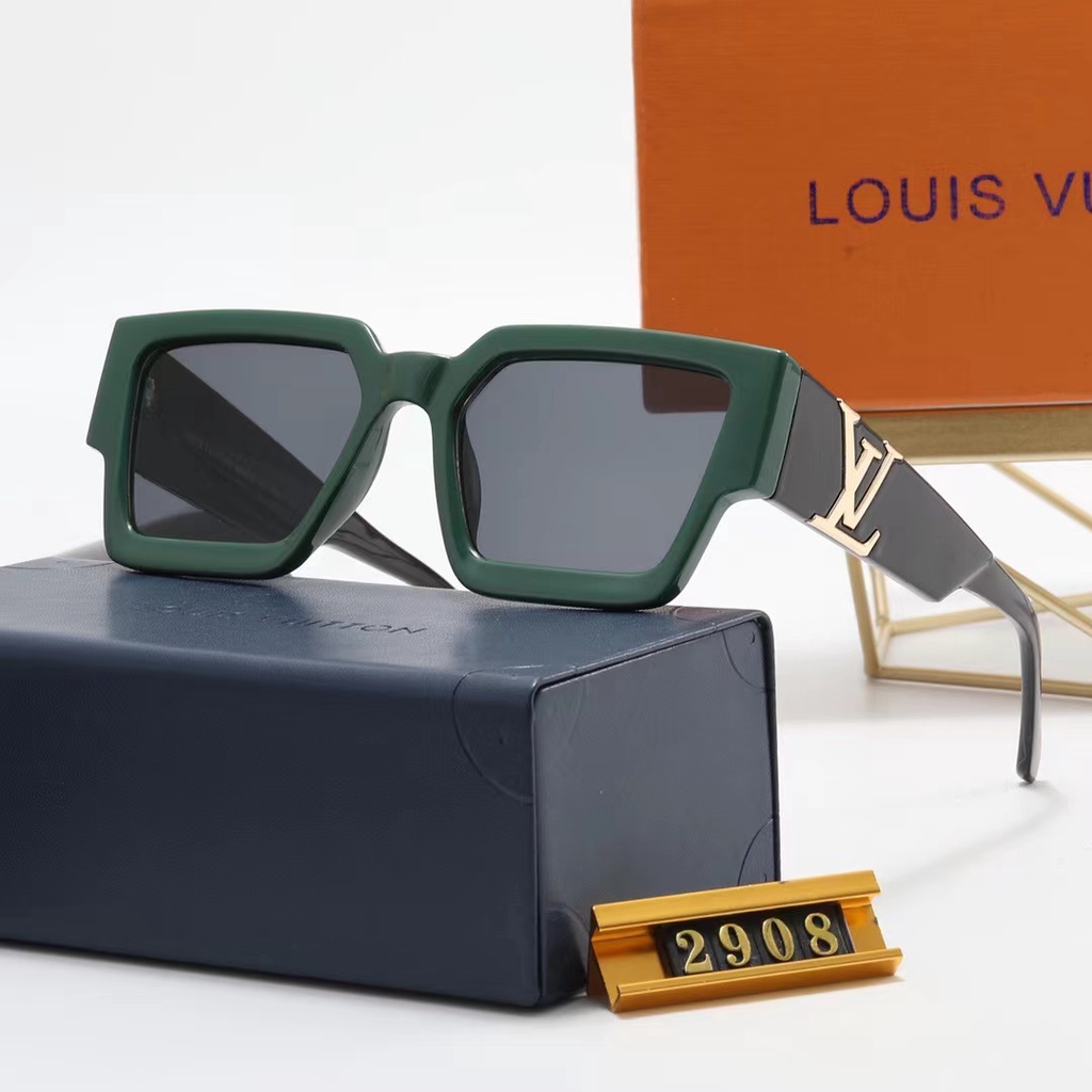 Kính Mát Gọng Vuông Lớn Chống Tia uv400 Hiệu LV Louis Vuitton Cho Nam Nữ