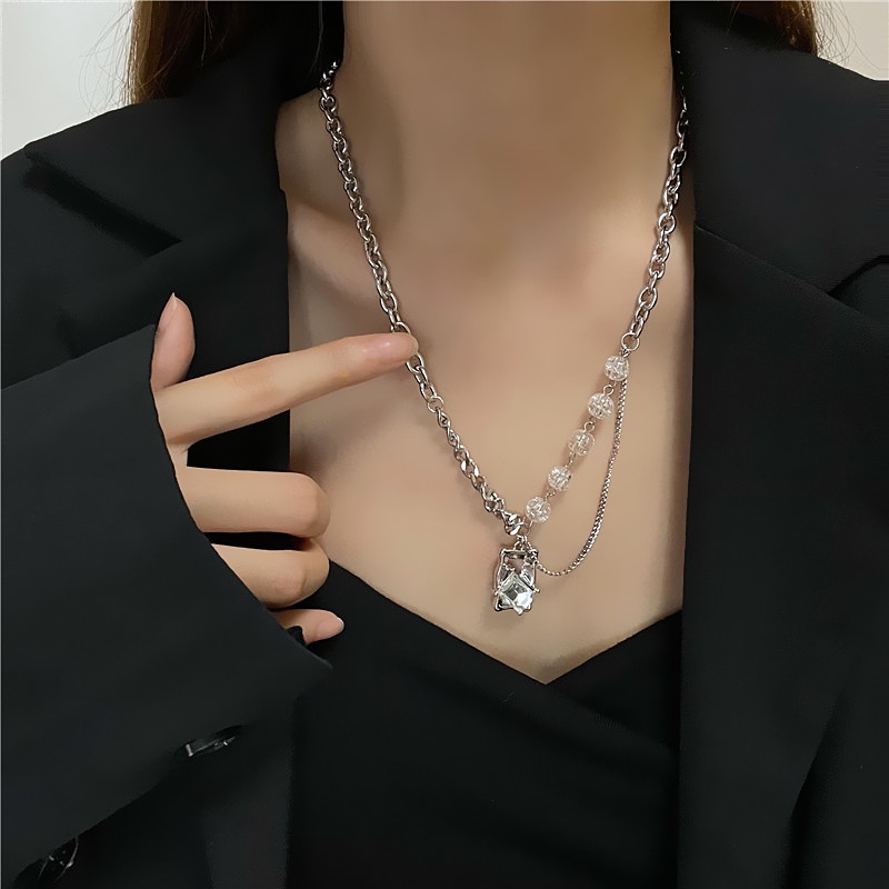 Vòng cổ Mặt Đá Nứt Thời Trang Mới Lạ Dành Cho Nam Và Nữ
