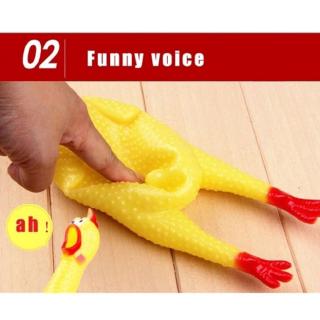17CM Screaming Chicken Squeeze Sound Toy Pets Shrilling Funny Gadgets