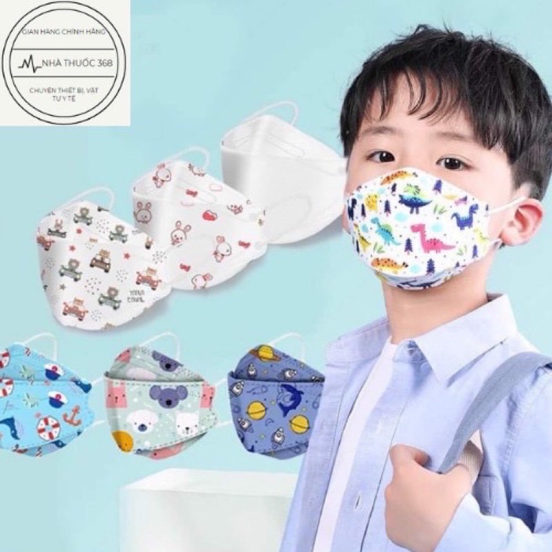 Khẩu trang cho bé KF94 - Bé 0 đến 12 tuổi  - Chuẩn Hàn Quốc - Set 1 bịch 10 cái - Bao ZIP màu xịn sò