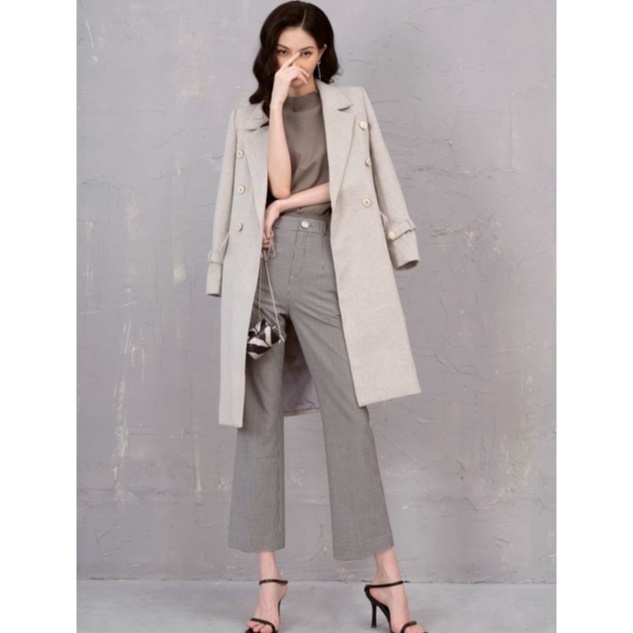 Áo mangto nữ dạ màu ghi Orchid CD23S196 | BigBuy360 - bigbuy360.vn