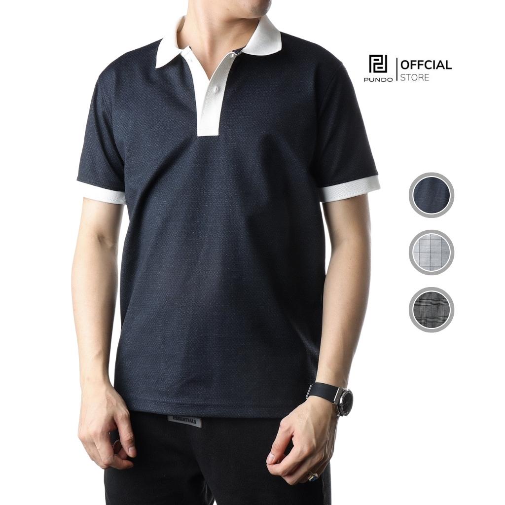 Áo thun polo nam PUNDO có cổ màu trơn chất vải mềm mát APPD45
