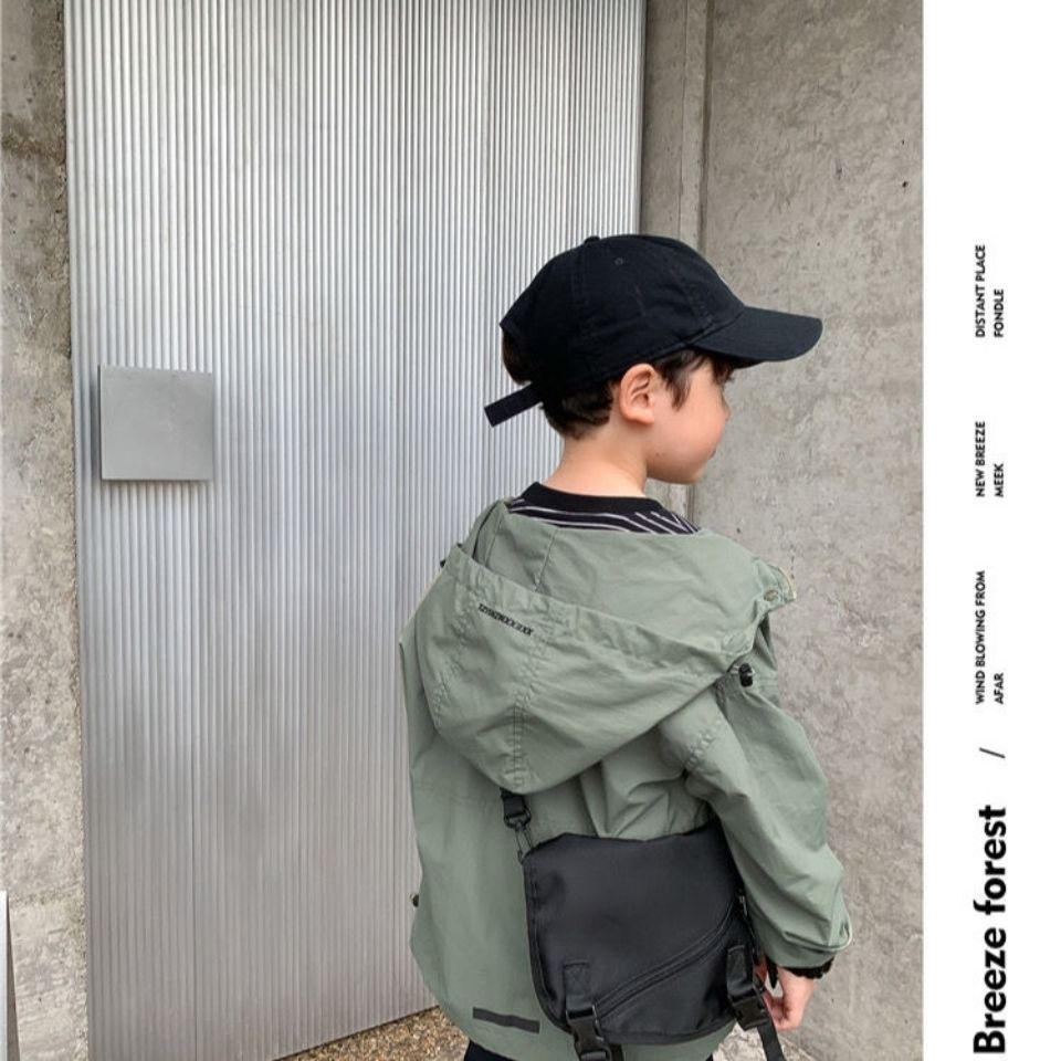 Áo Khoác Gió Có Mũ Trùm Thời Trang Thu Đông Hàn Quốc 2022 Cho Bé Trai