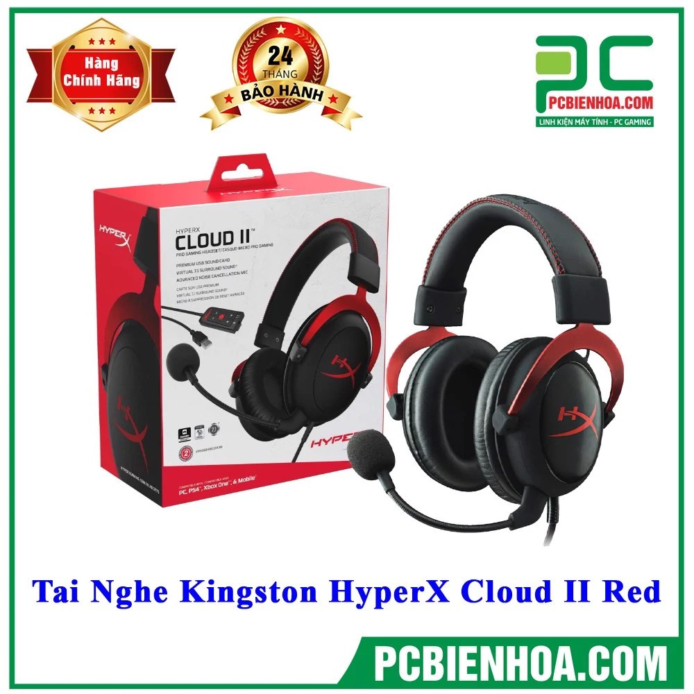 Tai nghe Kingston HyperX Cloud 2 Gaming Red (KHX-HSCP-RD)