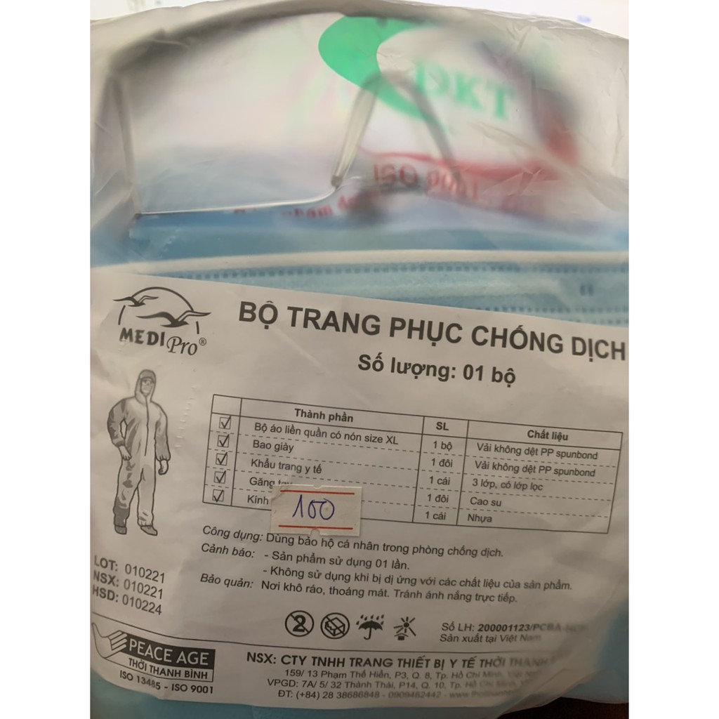 BỘ TRANG PHỤC CHỐNG DỊCH MEDIPRO