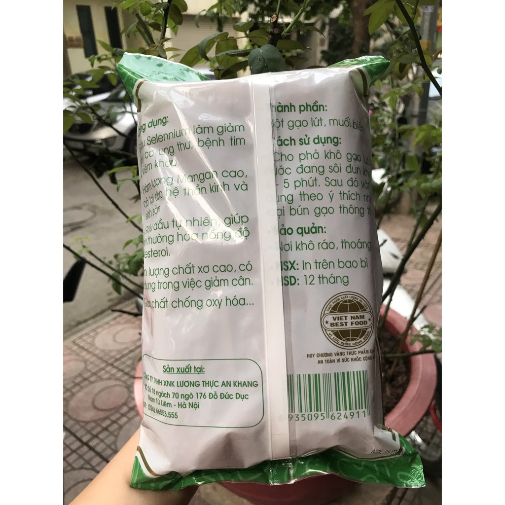 PHỞ GẠO LỨT ĐỎ KHÔ ANKHANG FOOD GÓI 500GRAM