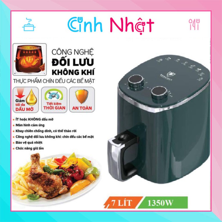 Nồi chiên không dầu 7 lít kaisa villa kv-9926 tiện lợi bảo hành 1 năm [Anh nhật]