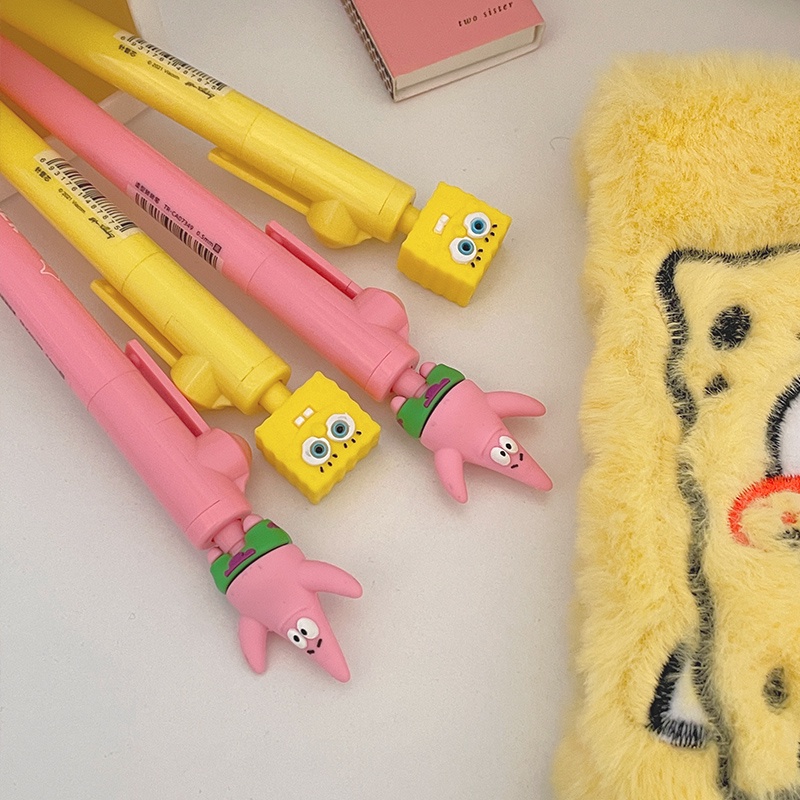 Bút Bi 0.5 Họa Tiết Hoạt Hình SpongeBob Dễ Thương Cho Bé