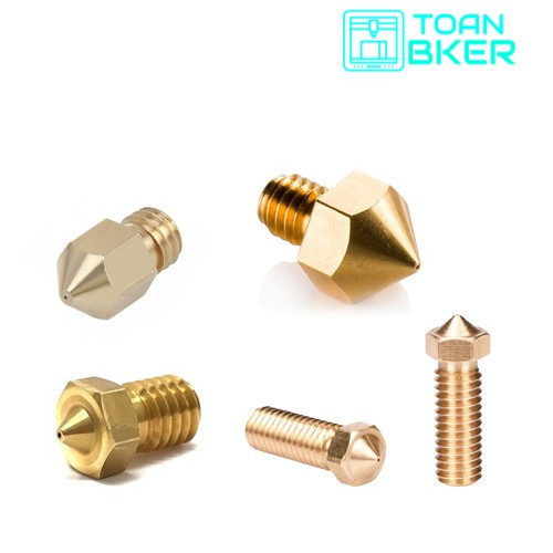 Đầu in, đầu phun nhựa (nozzle) phổ biến E3D V6, MK7/MK8, Volcano, Ultimaker