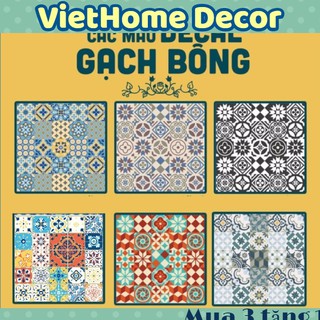 Viethome Decor Tranh dán tường hình gạch bông