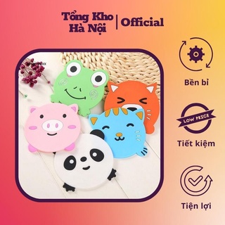 Miếng lót cốc cách nhiệt, đế lót ly chống trượt họa tiết hoạt hình dễ thương