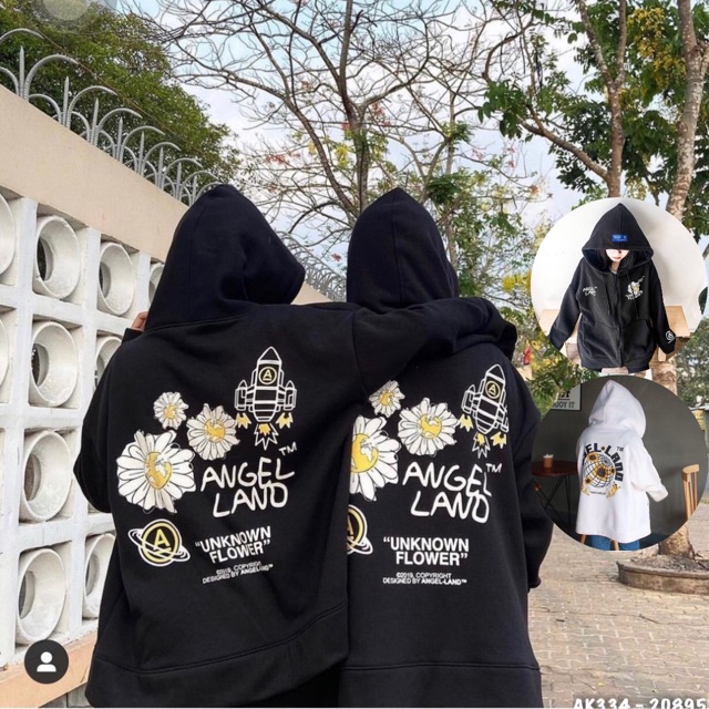 🎆𝐍𝐢̉ 𝐁𝐨̂𝐧𝐠 𝐋𝟏🎆 342 Áo Khoác Nỉ Hoa Cúc "ANGEL.LAND" Siêu Hot (Hình Thật) . | BigBuy360 - bigbuy360.vn