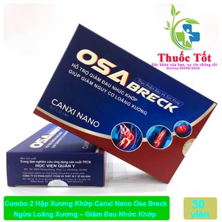Combo 2 Hộp Xương Khớp Canxi Nano Osa breck Ngừa Loãng Xương – Giảm Đau Nhức Khớp -Học Viện Quân Y