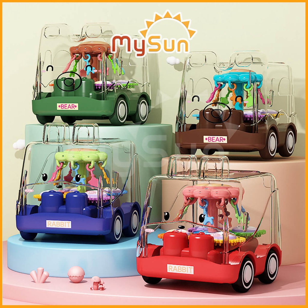 Xe ô tô đồ chơi trẻ em vòng đu quay nhựa trong suốt cao cấp cho bé MySun