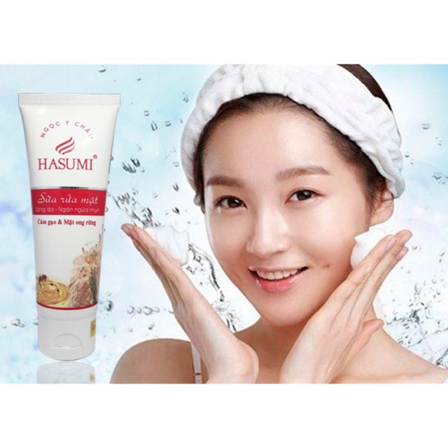 Sữa rửa mặt dịu nhẹ Hasumi làm trắng da thải độc ngăn ngừa mụn chống lão hóa da 60ml