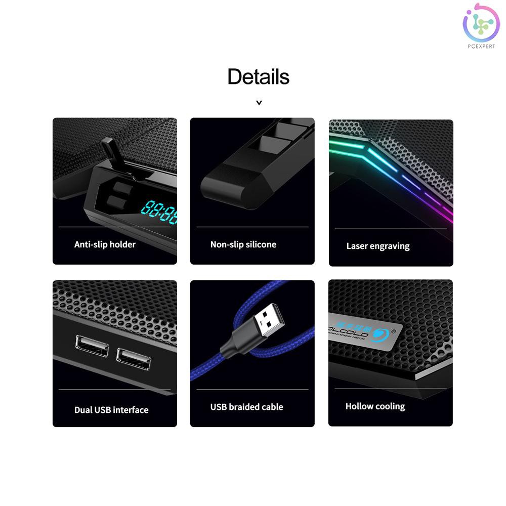 Đế Tản Nhiệt Laptop Coolcold K40 Rgb 6-fan