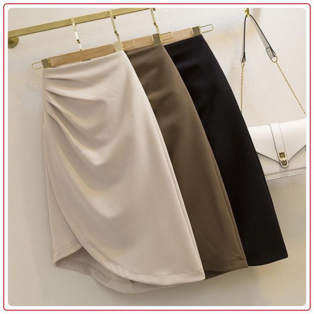 Chân váy công sở lưng cao [ chân váy bút chì ] xếp ly siêu tôn dáng