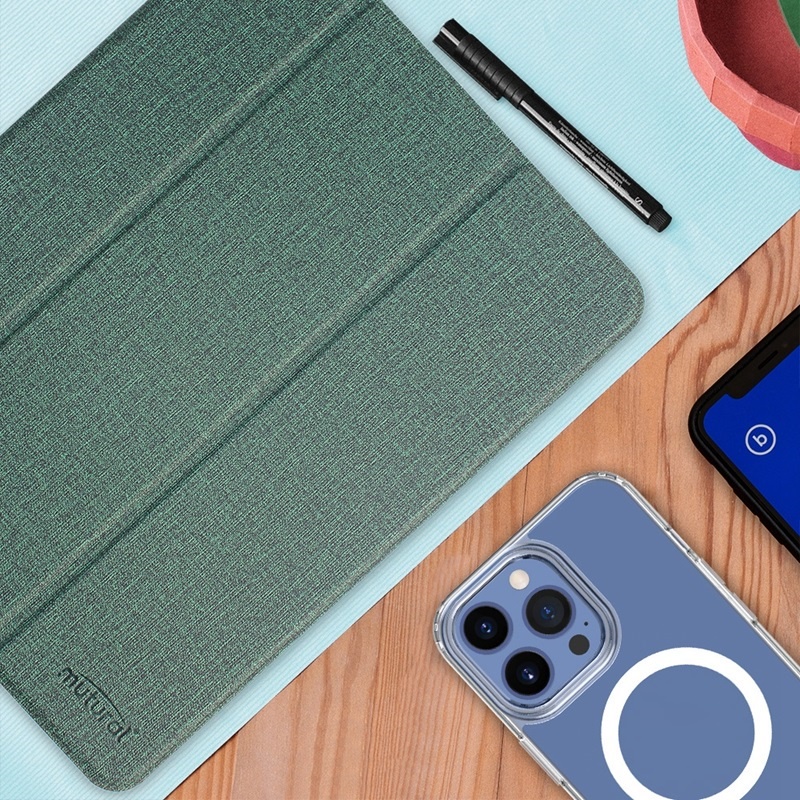 Bao da Mutural cho iPad Pro 11.0 12.9 2018 2020 2021 10.9 10.5 10.2 Gen 7 8 9 9.7 Air Mini 2 3 4 5 6 có khay đựng bút