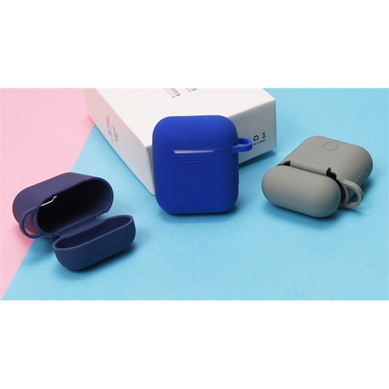 vỏ bao da case cho airpods Silicon dẻo nhiều màu trẻ trung đặc sắc teen (có tặng theo Móc Khóa)