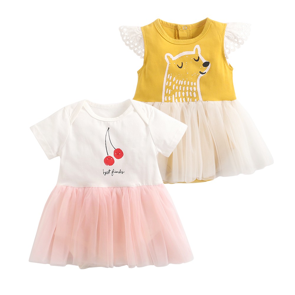 Đầm Liền Thân Sanlutoz Dành Cho Bé Gái Được Làm Từ Cotton